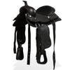 Lumanois Western Saddle with Halter and Breast Collar, Genuine Leather, 13 in, Black, 6.52 kg view 1