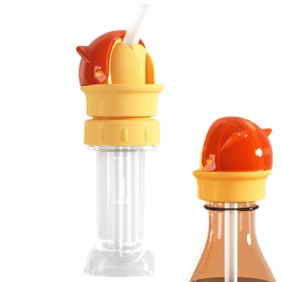 Reusable Kids' Water Bottle Lid with Straw