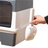 Generic Fully Enclosed Plastic Cat Litter Box view 3