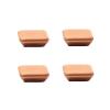 NLQCSXWEP Square Wooden Cabinet Knobs, Multicolor, Single-Hole, 4-Pack (Cherry, 60 mm) view 1