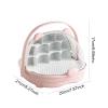FQRDKT Silkworm Observation Box, Transparent PP Breeding Container with Ventilation Holes, Pink view 3