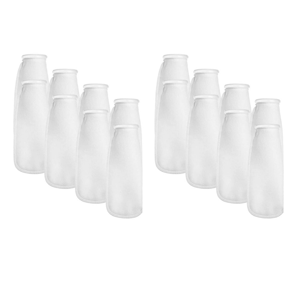 Luoilba 16-Pack 200-Micron Filter Socks for Aquariums, Saltwater Aquariums, Ponds, and Sump Overflows