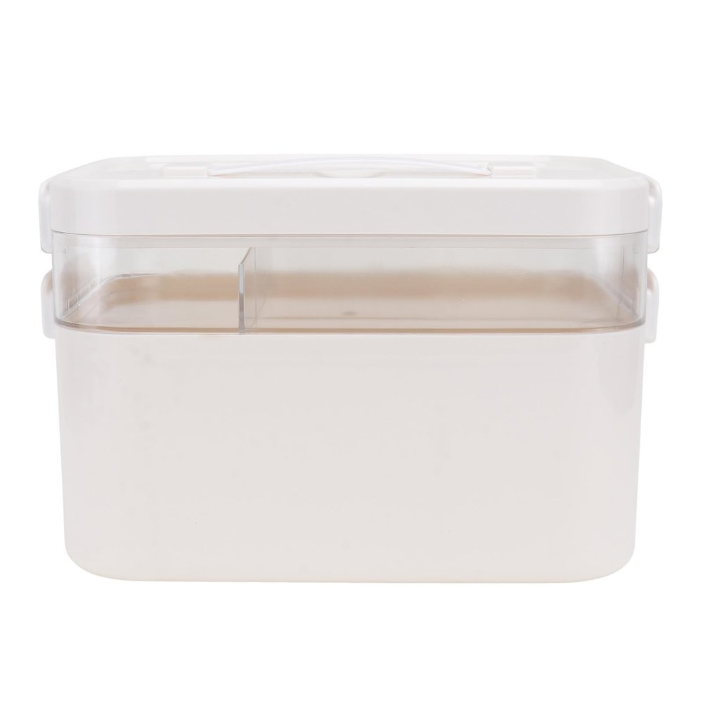 VILLCASE Portable Medical First Aid Case, Double-Layer, Large Capacity, PP, for Home and Family
