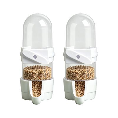 Bird Water Dispenser, Snap Closure, Transparent, Automatic for Small Parrots and Hamsters