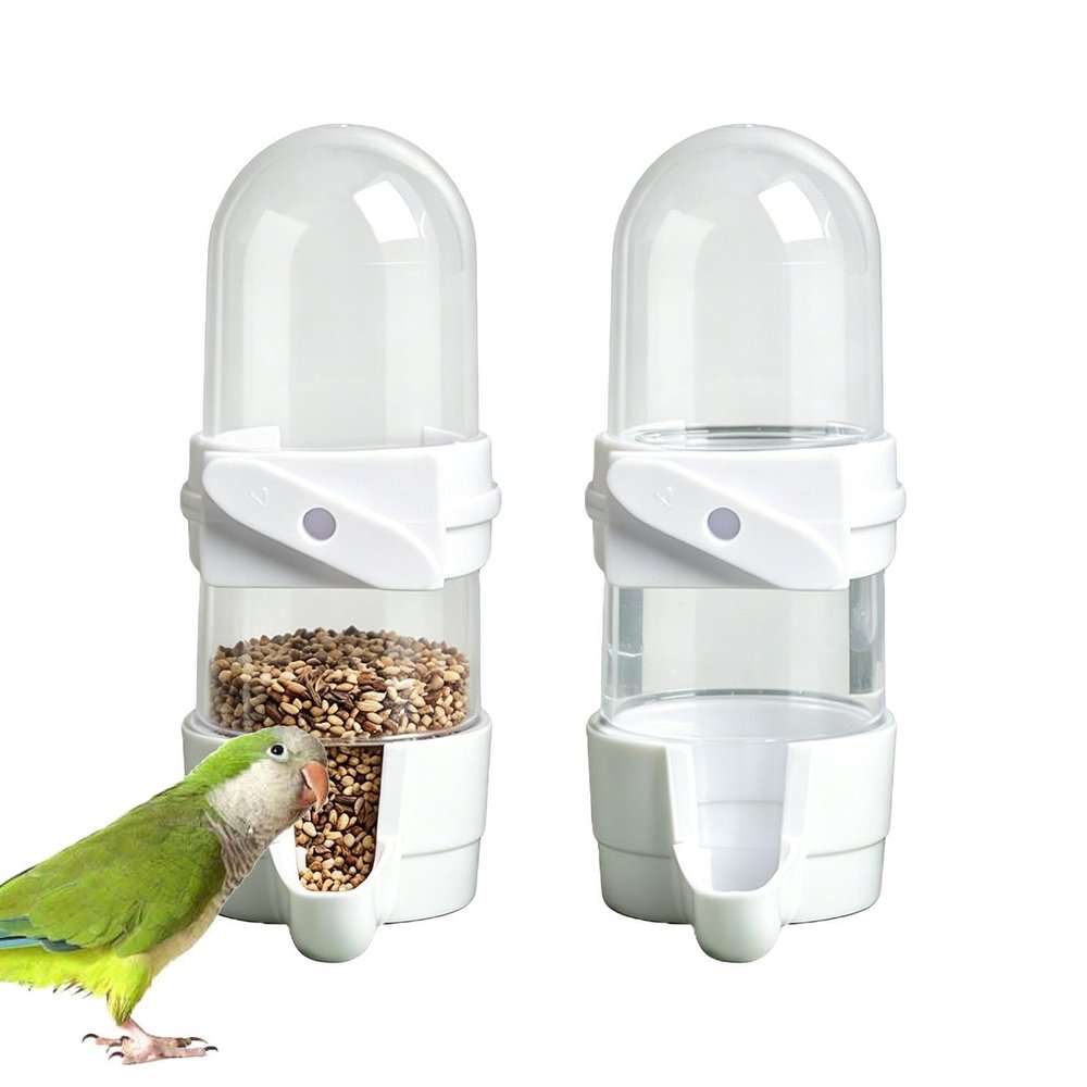 Bird Water Dispenser - 2 Pack with Automatic Locking Mechanism