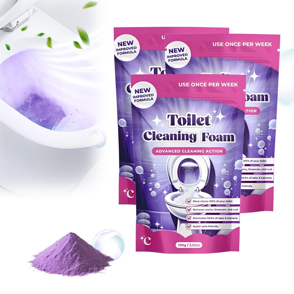 Fizzclean Toilet Foam Cleaner, Shine and Fresh Scent, 3 pcs
