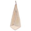 EXAOMBLE Soft Ramie and Cotton Exfoliating Washcloth with Short Hanging Loop, Khaki view 1