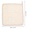 EXAOMBLE Soft Ramie and Cotton Exfoliating Washcloth with Short Hanging Loop, Khaki view 2