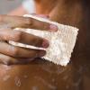 EXAOMBLE Soft Ramie and Cotton Exfoliating Washcloth with Short Hanging Loop, Khaki view 4