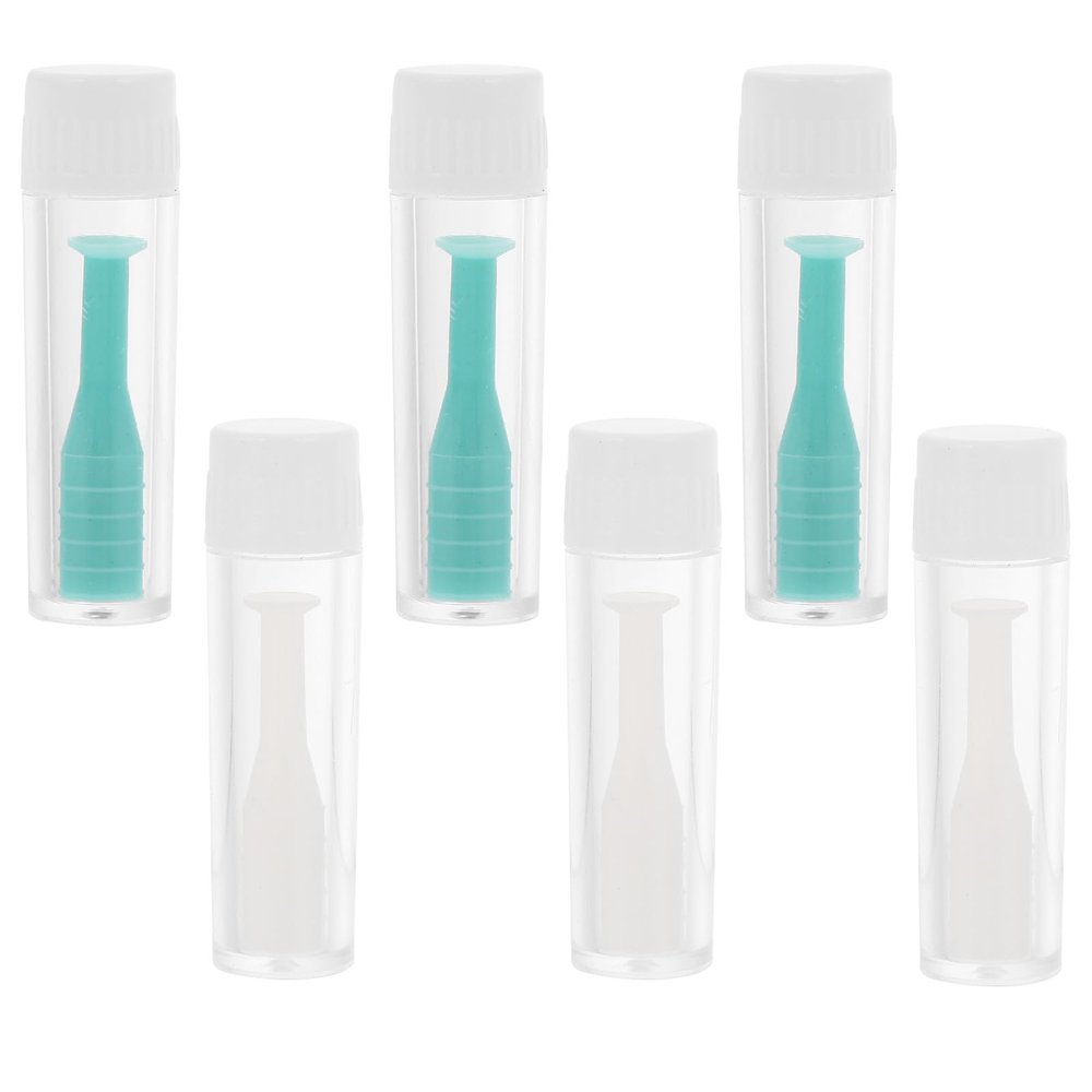 LIFKICH 6-Piece Silicone Contact Lens Suction Removers and Lens Plungers with Bottle Accessories for Gentle Removal of Hard and RGP Lenses