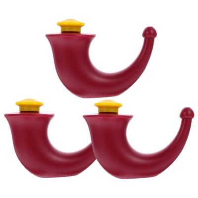 HEMOTON 3-Pack Plastic Nasal Rinse Bottles for Daily Nasal Cleaning