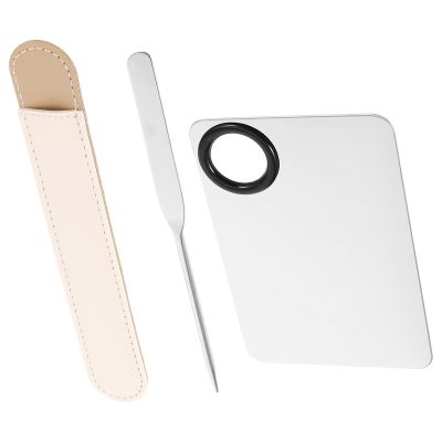 HAKIDZEL Stainless Steel Makeup Spatula Set for Mixing Cosmetics and Nail Art