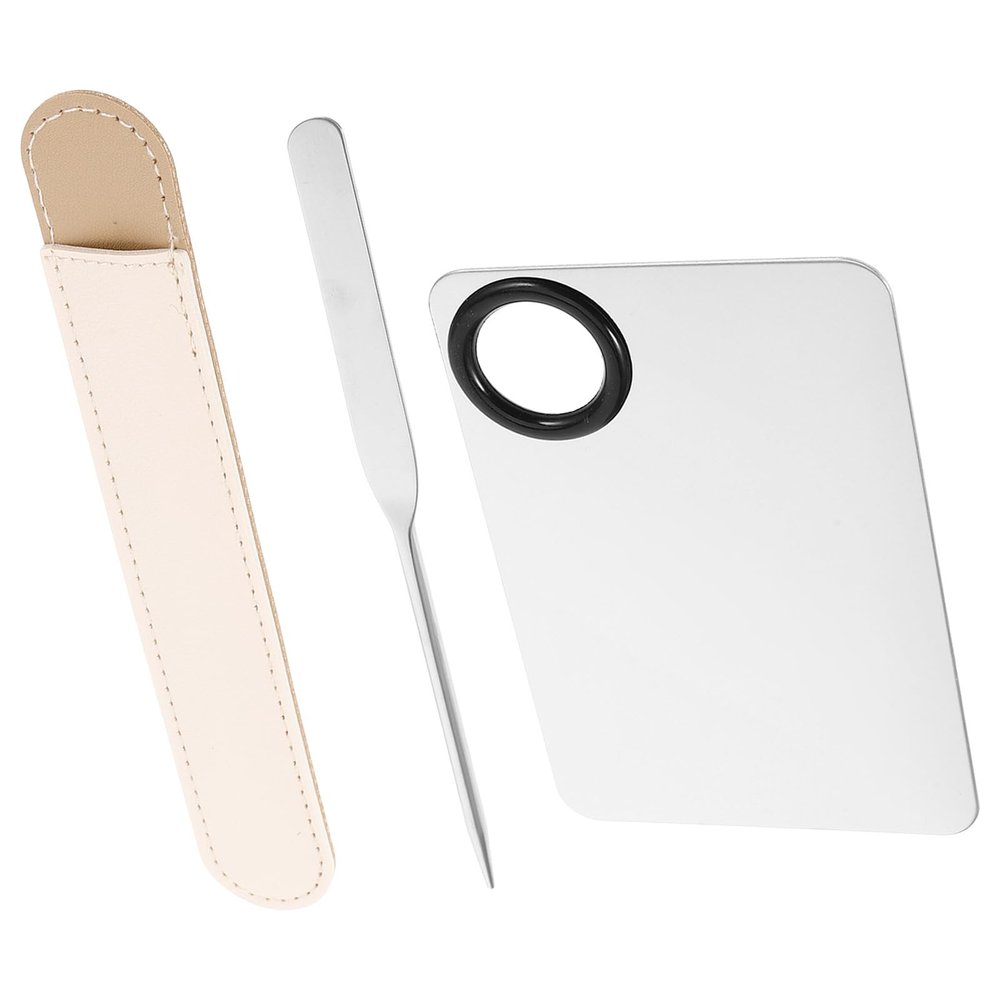 HAKIDZEL Stainless Steel Makeup Spatula Set for Mixing Cosmetics and Nail Art