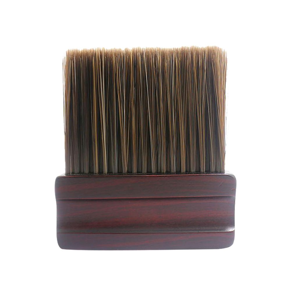 Hair Cleaning Brush with Wooden Handle, Nylon Bristles, Coffee Color