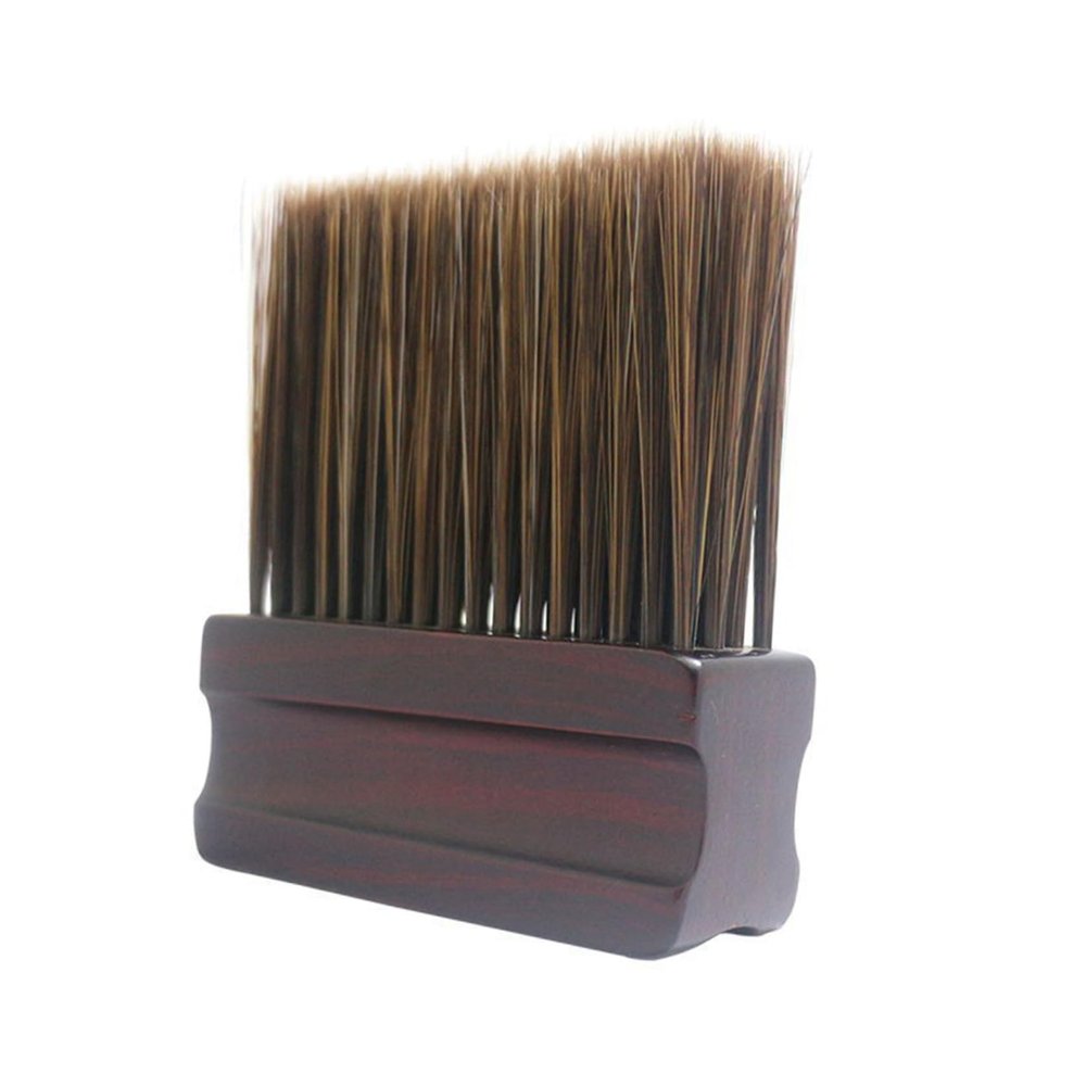 CIMAXIC Barber Neck Brush with Non-Slip Wooden Handle and Nylon Bristles