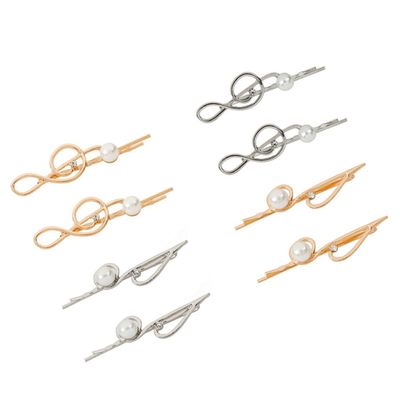 VICASKY Musical Note Hair Clips for Women and Girls, 8-Piece Alloy Set