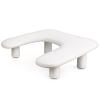 Generic U-Shaped Plastic and PU Nail Armrest, White view 1
