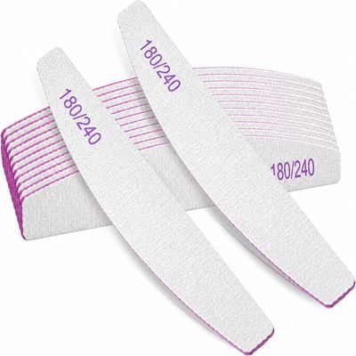 13-Piece 180/240 Grit Nail File Set for Gel and Natural Nails
