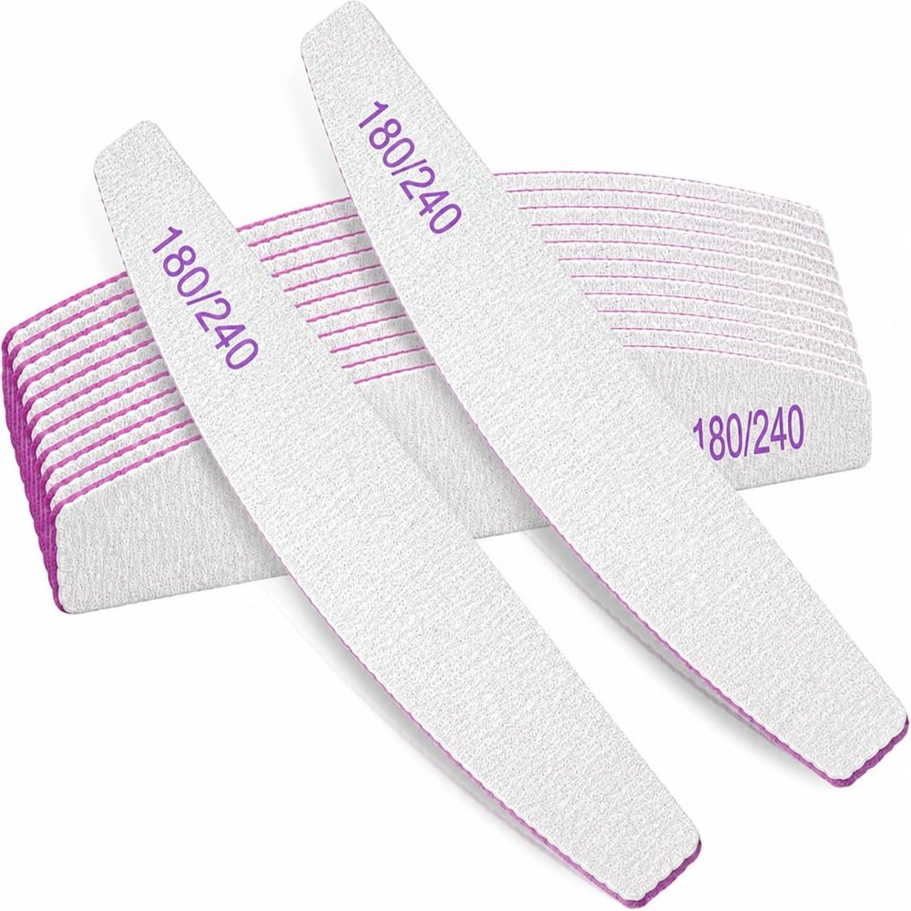 13-Piece 180/240 Grit Nail File Set for Gel and Natural Nails