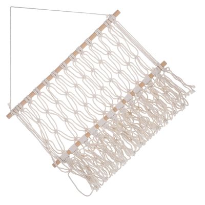 Abaodam Wall-Mounted Children's Bookshelf with Tassel Storage