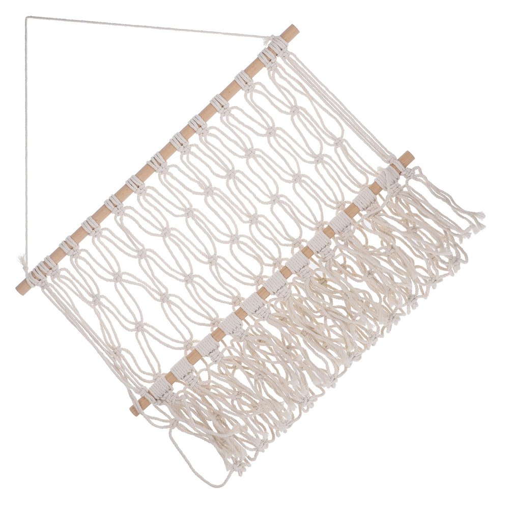 Abaodam Wall-Mounted Children's Bookshelf with Tassel Storage
