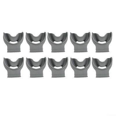 10-Piece Silicone Replacement Mouthpiece Set for Diving and Snorkeling, Flexible Fit, Secure Oral Grip (A)