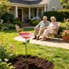 Metal Bird Bath with Rust-Resistant Stakes, All-Season and Weatherproof view 2