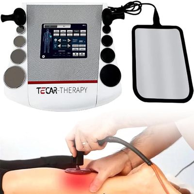 GYQSSD Tecar Physiotherapy Device, 300 W, 448 kHz, Tecar Therapy Diathermy Device, 4 Modes, 10 Body Areas, for Sports Rehabilitation and Pain Relief