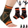 Leyof 1/2 Pair Striede Activesole 2.0 Ankle Brace, Unisex, Comfortable and Breathable with Compression Strap, Ideal for Running, Basketball and Fitness Training (Orange, XL) view 1