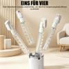 Cleanvo 4-in-1 Travel & Gym Dispenser, Leak-Resistant, 4 x 30 mL, White/Green view 4
