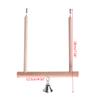 Wooden Swing Perch with Metal Hook for Birds view 4
