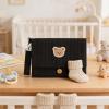 Foldable Travel Diaper Bag with Cute Bear Embroidery view 4