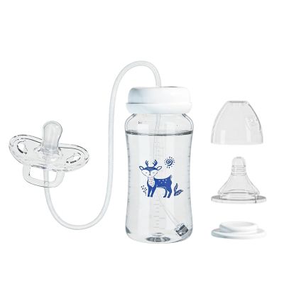 Portable Adjustable Anti-Colic Breast Milk Bottles with Straw