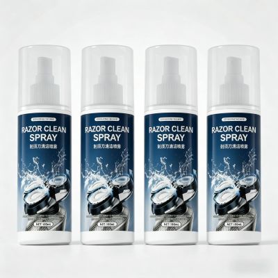 110 ml Shaver Cleaning Fluid, Cleaning Spray Compatible with Panasonic Xtra ES LS LM RC LT73 Series Electric Shavers, Cleans Your Shaver for Optimal Hygiene (4 pcs)