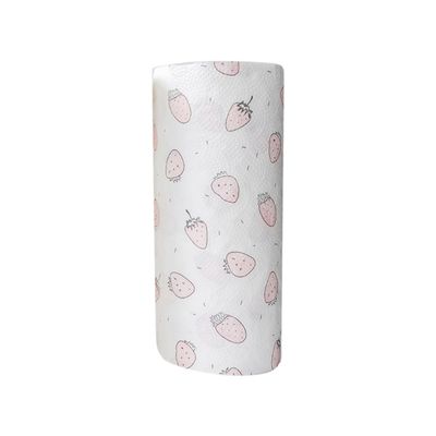 SUPVOX Reusable Printed Pink Kitchen Paper Roll, Random Style
