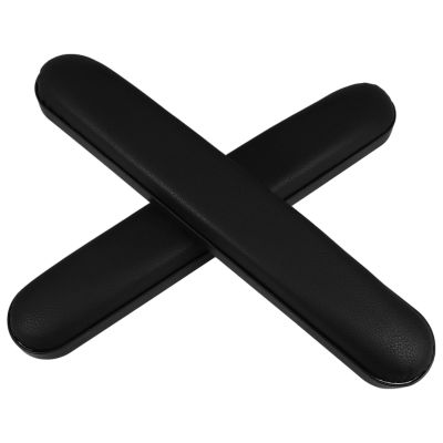 STOBAZA 2-Piece Black Faux Leather Wheelchair Armrest Pads