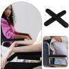 STOBAZA 2-Piece Black Faux Leather Wheelchair Armrest Pads view 3