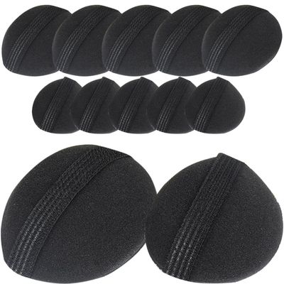 GRADENEVE 12 Black Sponge Hair Volume Pads for Women, Comfortable to Wear, for Concealing in Hair and Creating Naturally Voluminous Hairstyles
