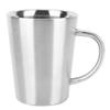 350 ml Double-Wall Stainless Steel Drinking Cup with Handle for Beer, Tea, Water, and Milk (Silver) view 1