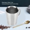 350 ml Double-Wall Stainless Steel Drinking Cup with Handle for Beer, Tea, Water, and Milk (Silver) view 2