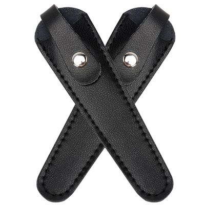 2-Piece Black Cowhide Leather Scissor Sheaths