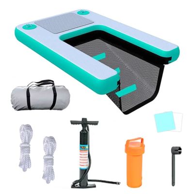 Inflatable Dog Ramp for Water Access, High-Visibility Floating Platform