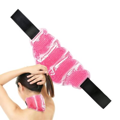 Reusable Neck Cooling Pack, Hot and Cold Gel Wrap, 30 × 10 cm