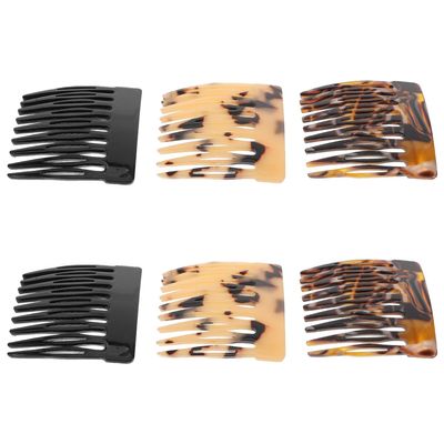 CATIEBYE 6-Pack Acetate Hair Combs in Classic French Style