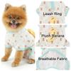 PAIDEFUL Printed Dog Pajamas with Plush Banana, Cream, Size S view 4