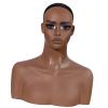 Skin-Tone Hair Display Head with Double Shoulder Base view 1