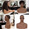 Skin-Tone Hair Display Head with Double Shoulder Base view 2