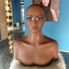 Skin-Tone Hair Display Head with Double Shoulder Base view 3