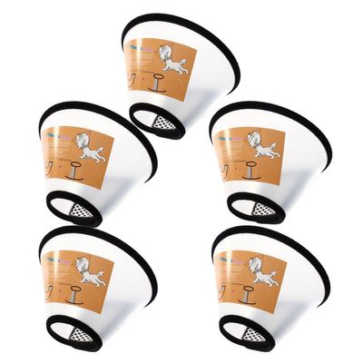 Abaodam 5-Piece Adjustable Pet Protective Collars for Cats and Dogs