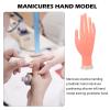 Angoily Silicone Practice Manicure Hand Model, Pink, Reusable and Flexible view 3